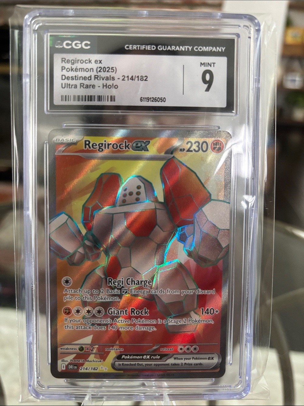 CGC 9 Regirock ex Holo Ultra Rare Pokemon Destined Rivals 214/182